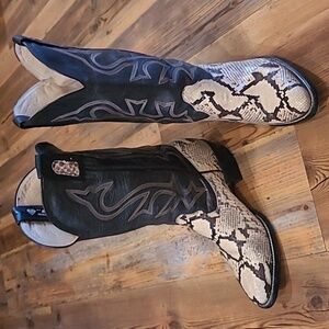VINTAGE BISONTE COWBOY BOOTS "AVICK"Genuine Leather/Snakeskin,Unisex